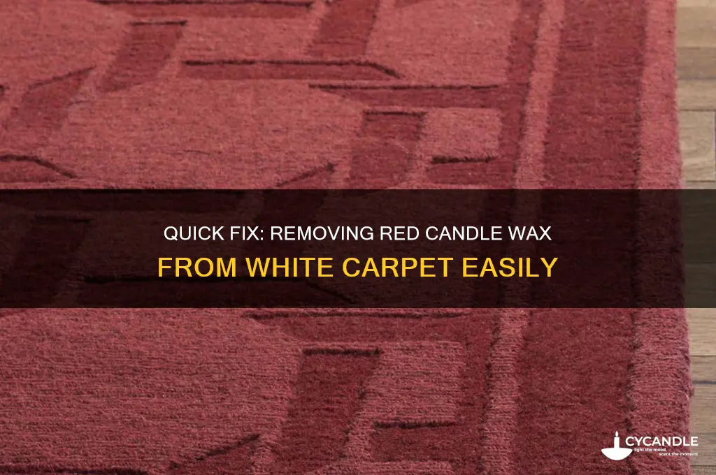 how to remove red candle wax from white carpet