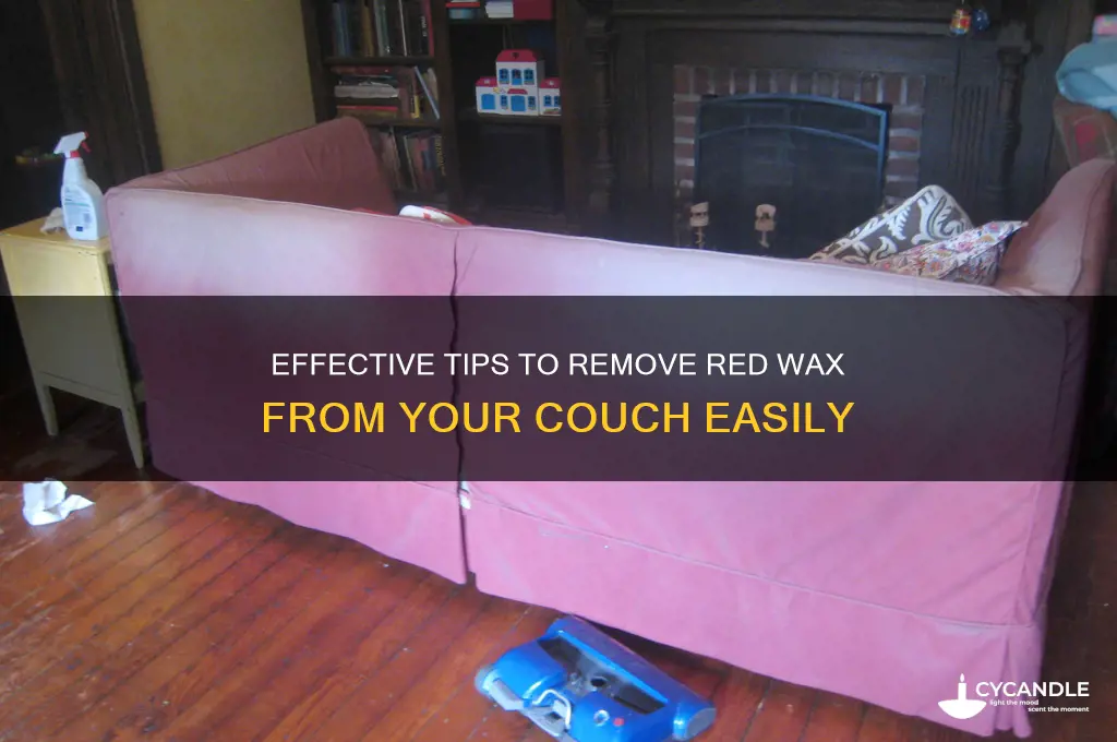 how to remove red wax from couch