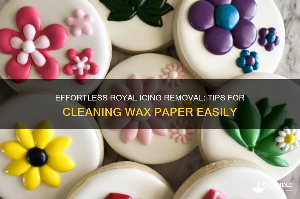 how to remove royal icing from wax paper