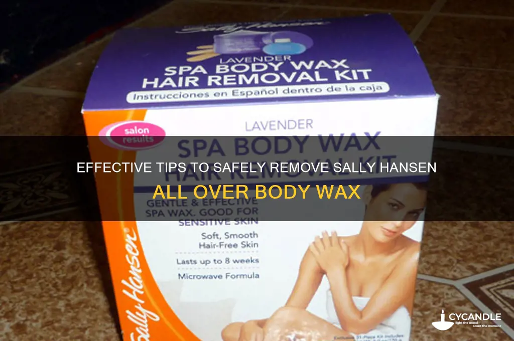 how to remove sally hansen all over body wax