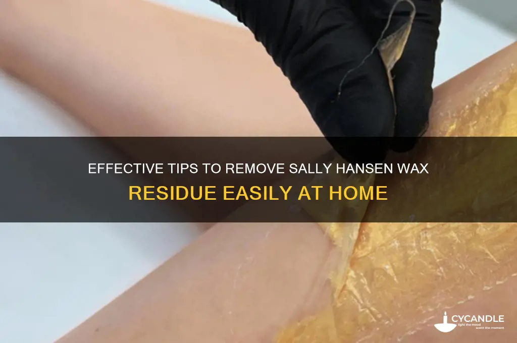 how to remove sally hansen wax residue