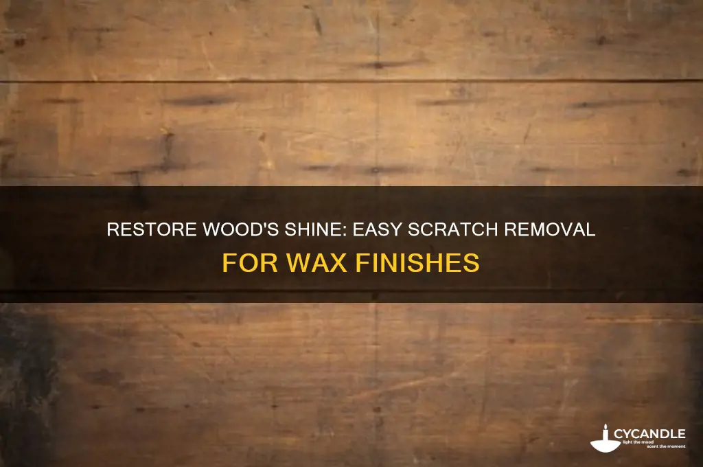 how to remove scratches in a wax finish from wood