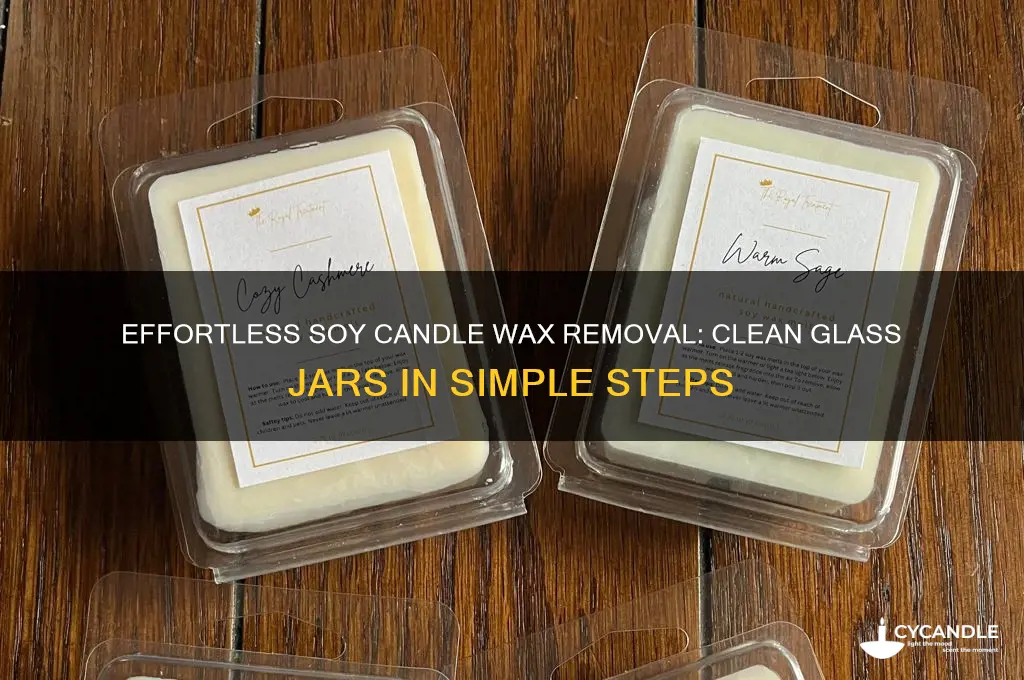 how to remove soy candle wax from glass