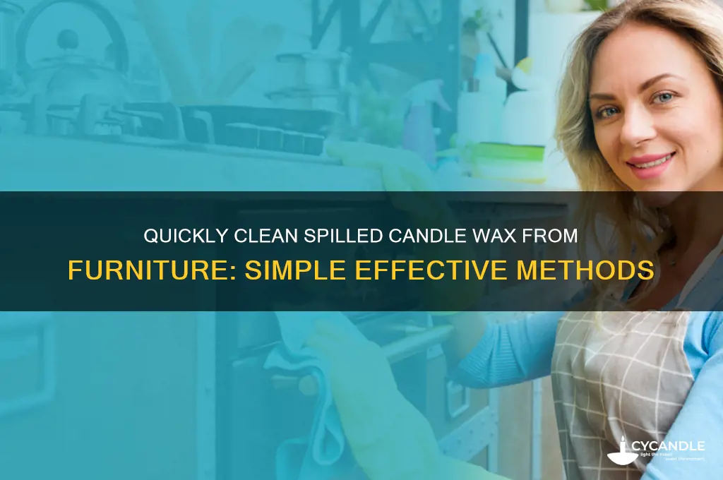 how to remove spilled candel wax from furniture