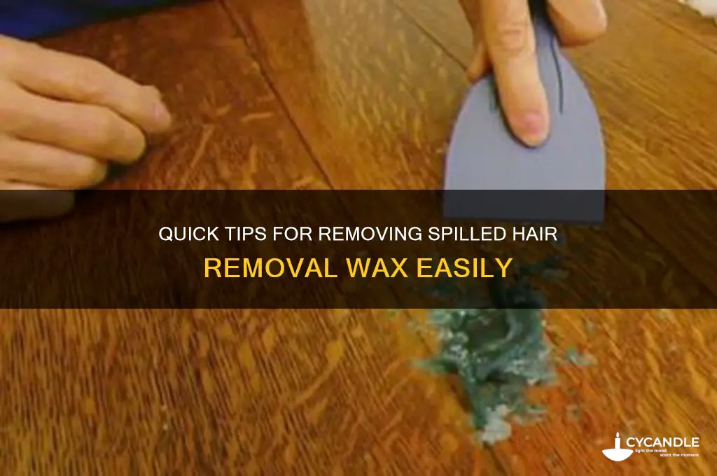how to remove spilled hair removal wax