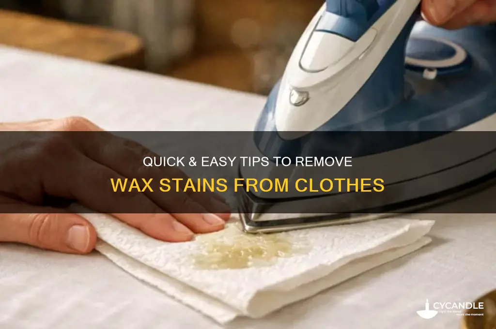 how to remove spilled wax from clothes