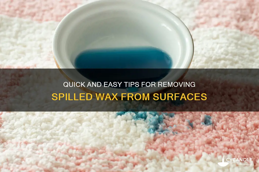 how to remove spilled wax