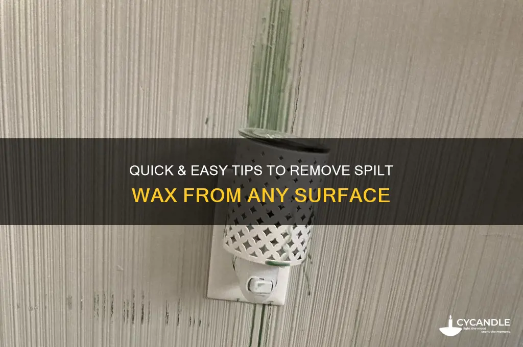 how to remove spilt wax