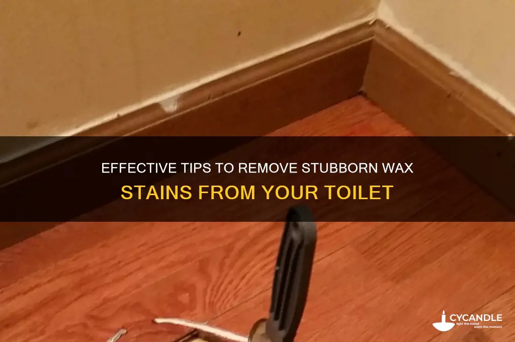 how to remove stains around wax from toilet