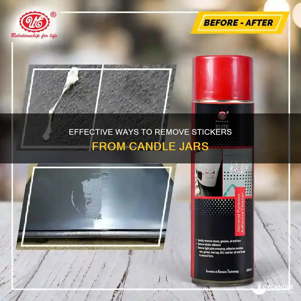 how to remove stickers from candle jars