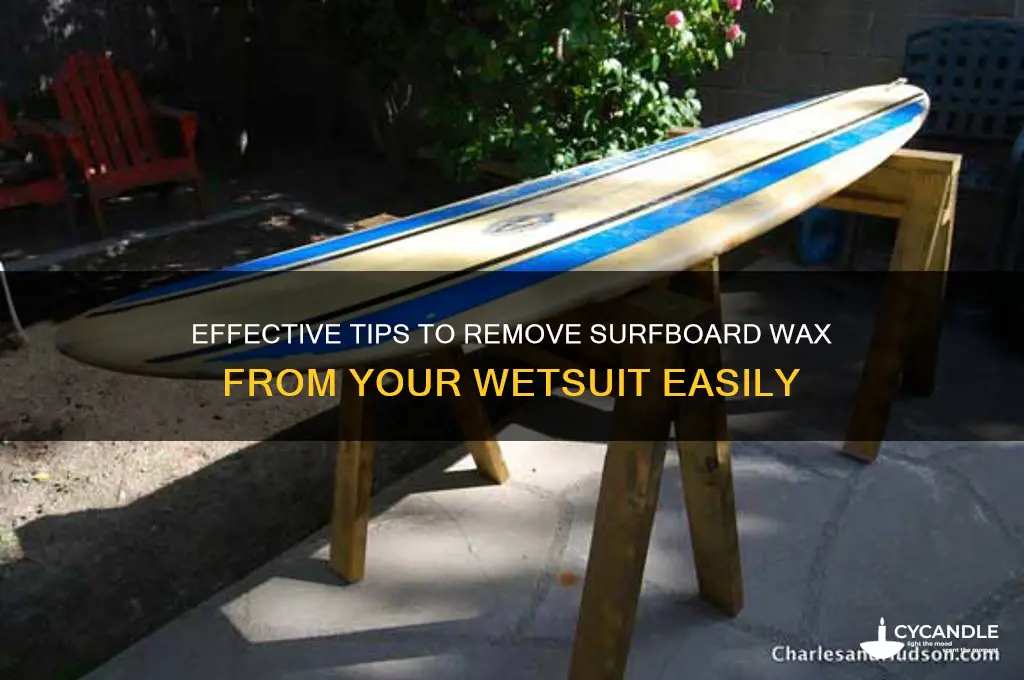 how to remove surfboard wax from wetsuit