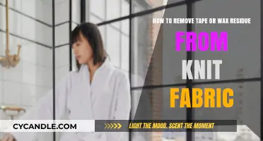 Effective Methods to Remove Tape or Wax Residue from Knit Fabric