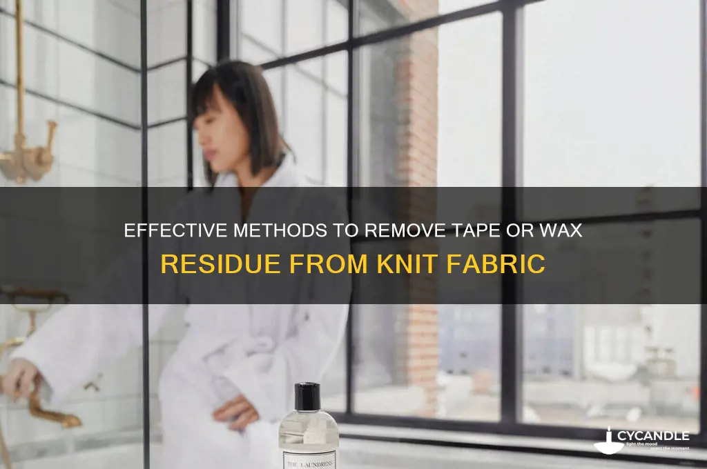 how to remove tape or wax residue from knit fabric