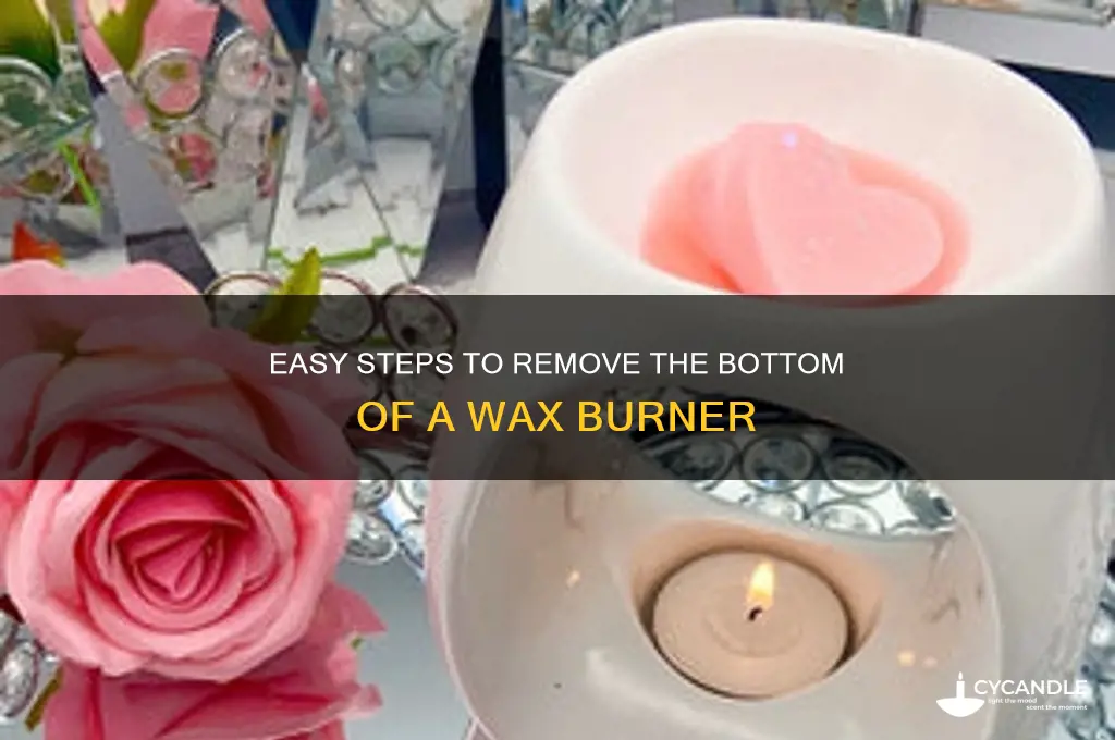 how to remove the botrom of wax burnee