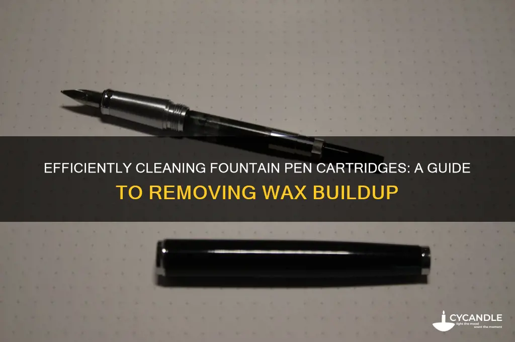 how to remove the wax from a fountain pen cartridge