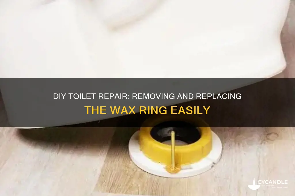 how to remove toilet and replace wax ring
