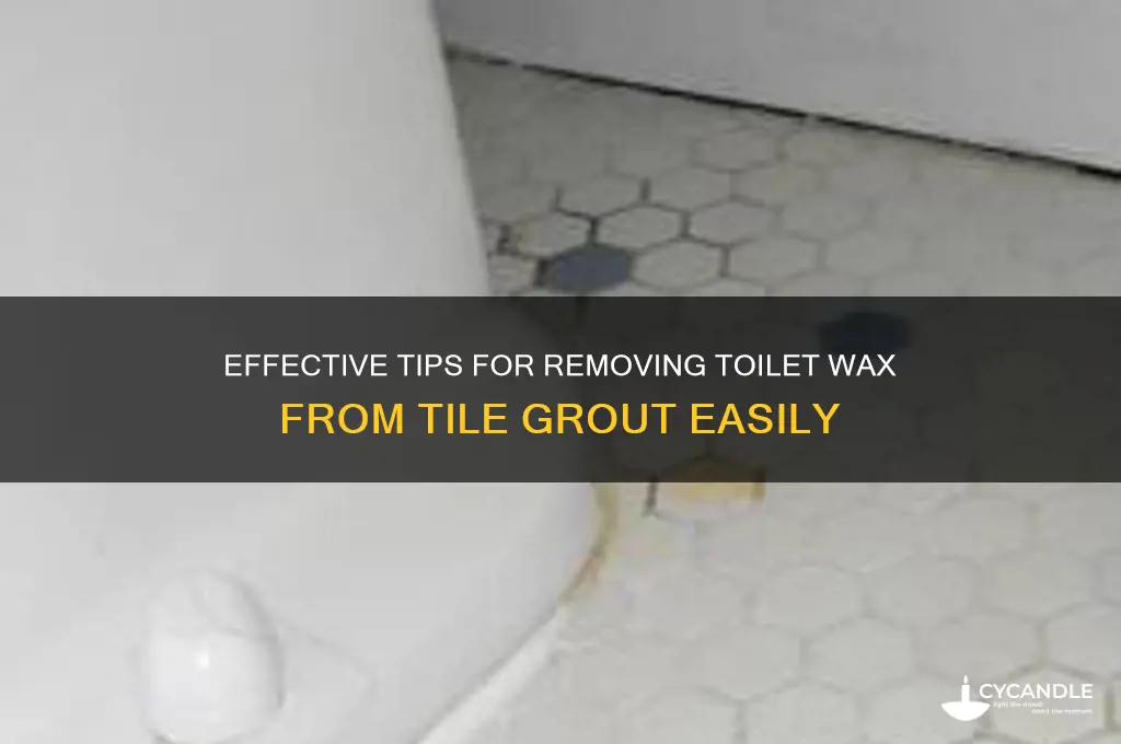 how to remove toilet wax from tile grout