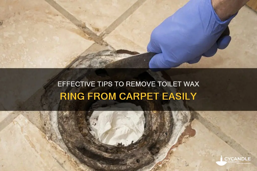 how to remove toilet wax ring from carpet