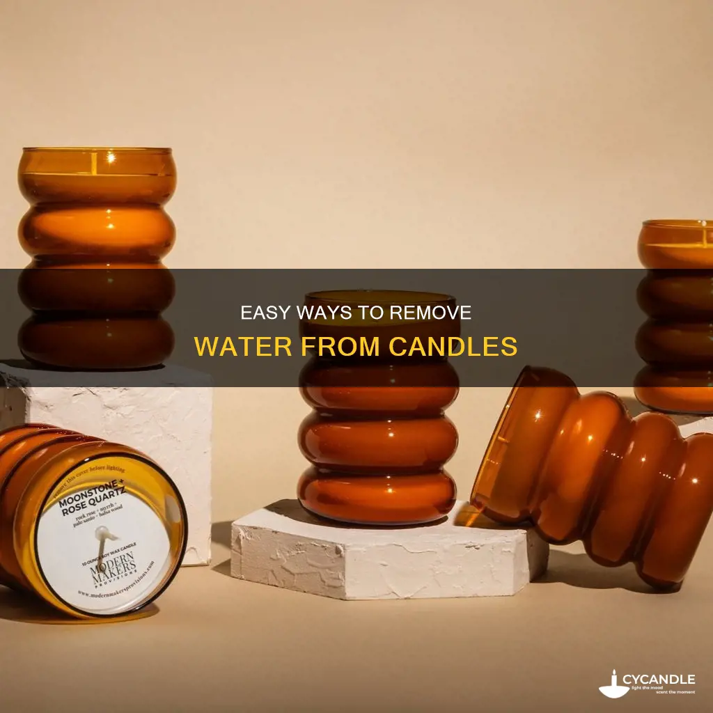 how to remove water from a candle