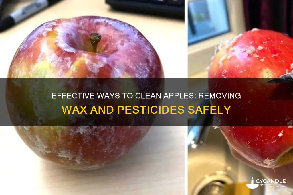 how to remove wax and pesticides from apples
