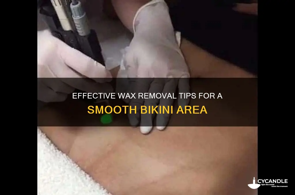 how to remove wax bikini area