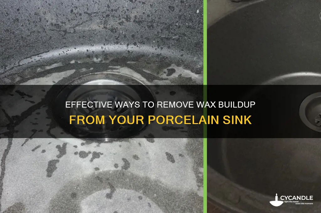 how to remove wax buildup from a porcelain sink