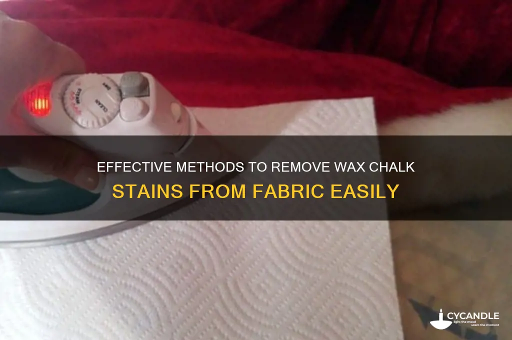 how to remove wax chalk from fabric