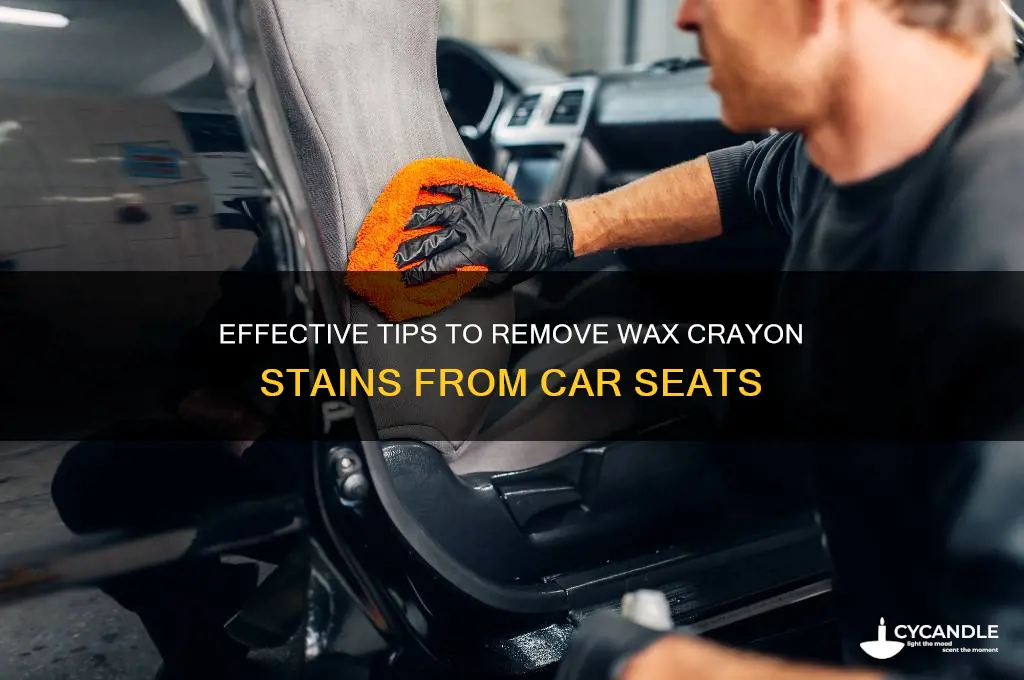 how to remove wax crayon from car seat