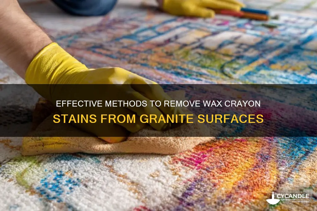how to remove wax crayon from granite