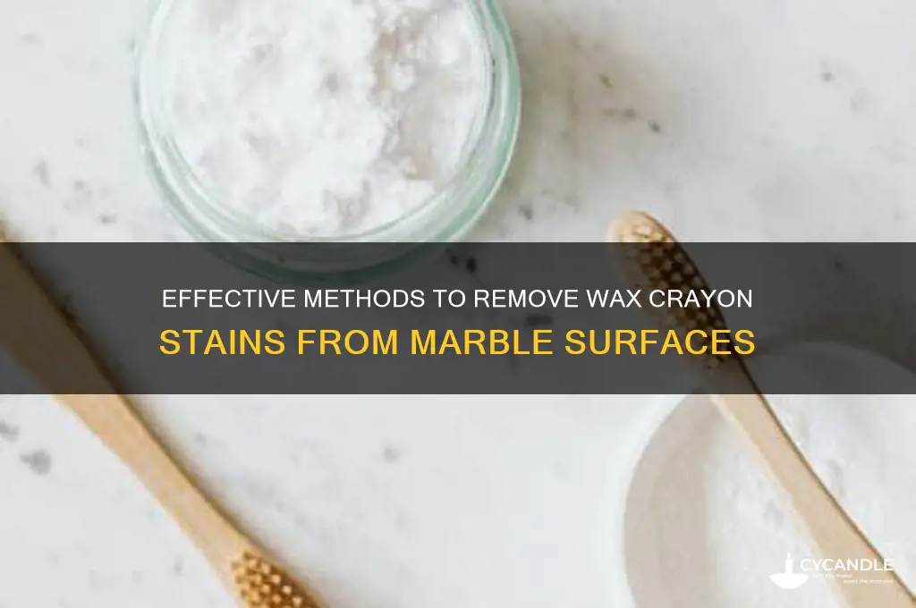 how to remove wax crayon from marble