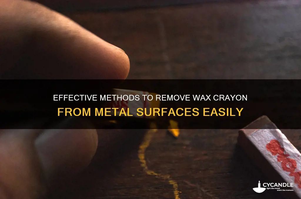 how to remove wax crayon from metal