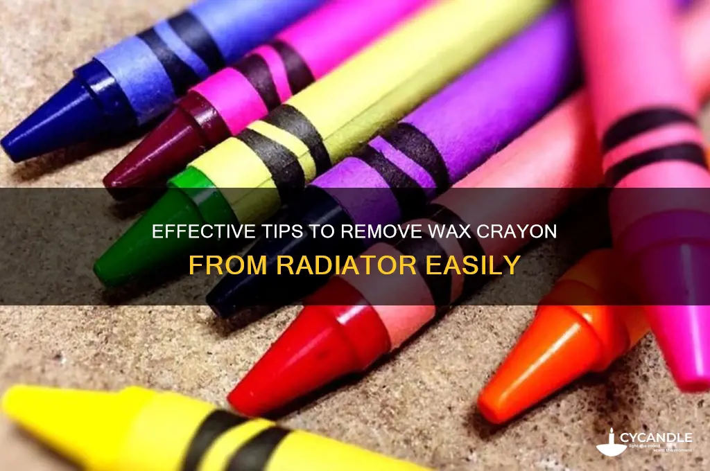 how to remove wax crayon from radiator
