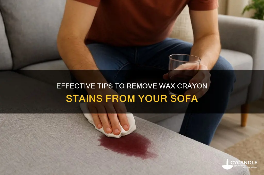 how to remove wax crayon from sofa