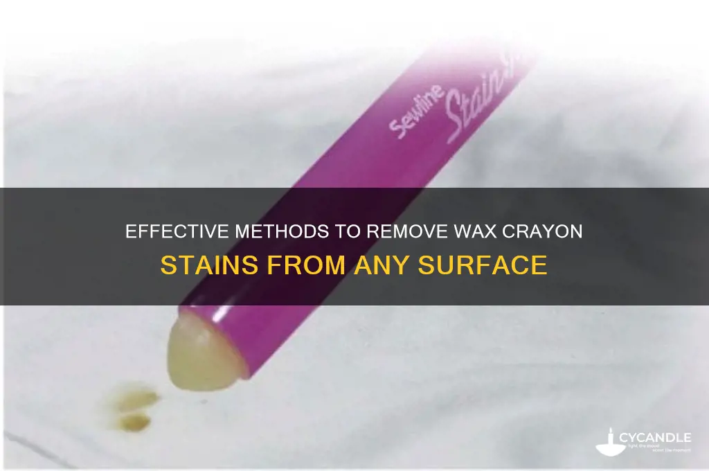 how to remove wax crayon