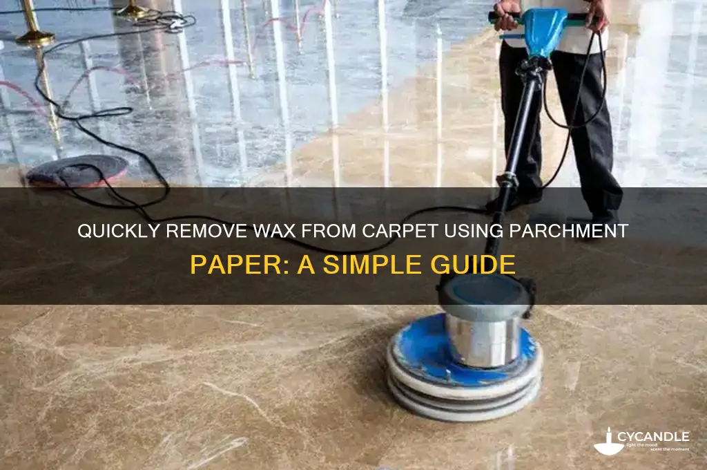how to remove wax for your carpet with parchment paper