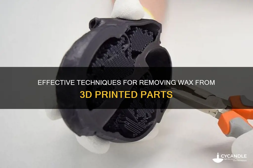 how to remove wax from 3d printed parts