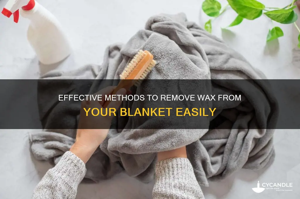 how to remove wax from a blanket