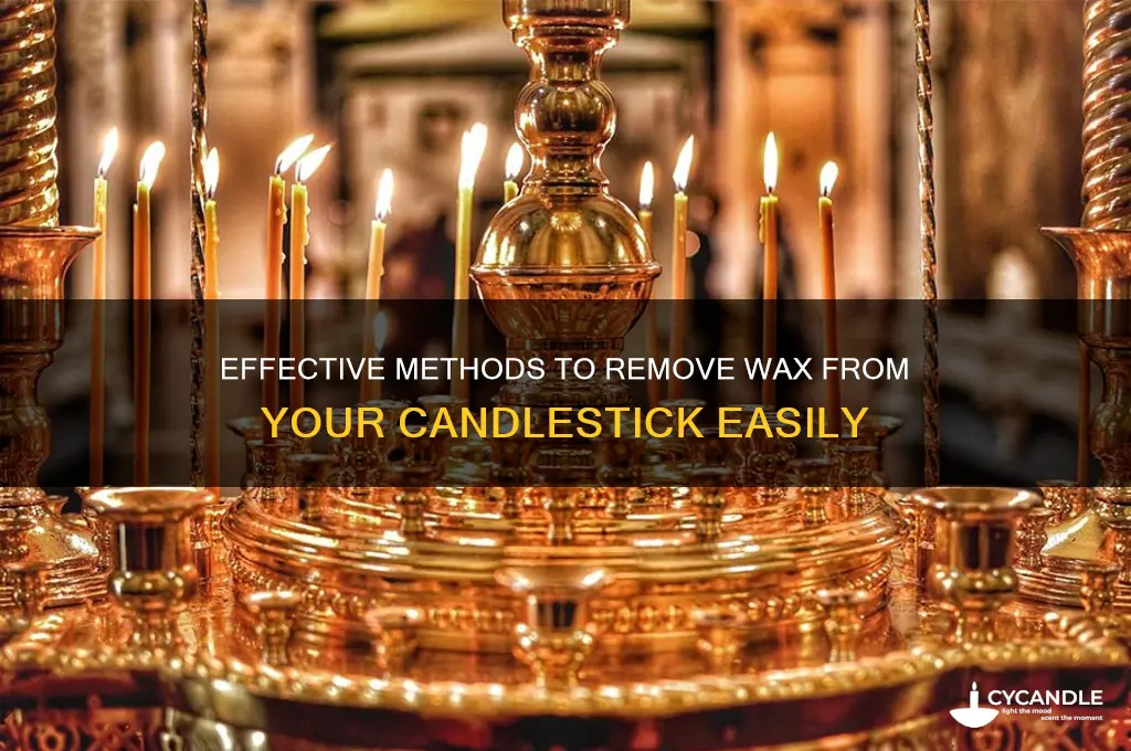 how to remove wax from a candle stick