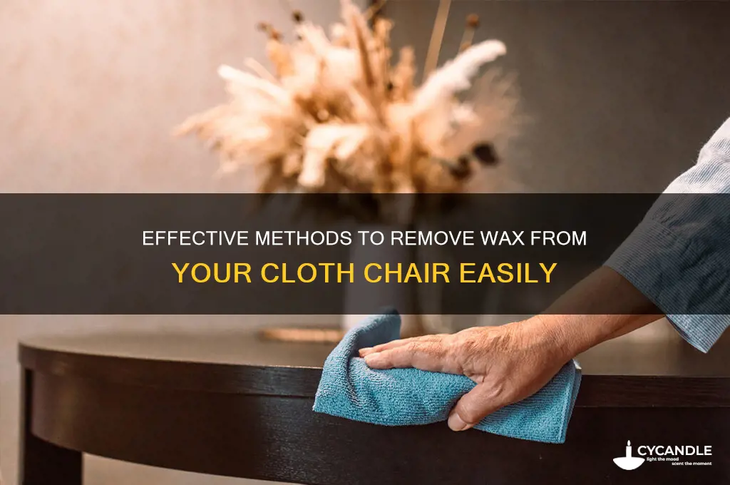 how to remove wax from a cloth chair