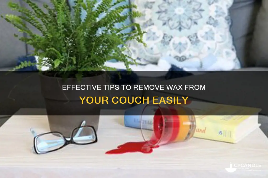 how to remove wax from a couch