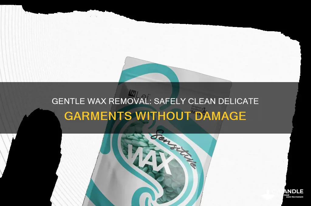 how to remove wax from a delicate garment