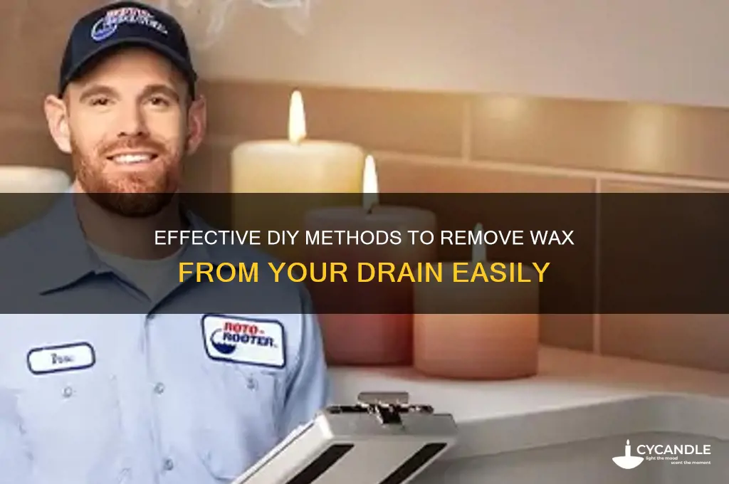 how to remove wax from a drain