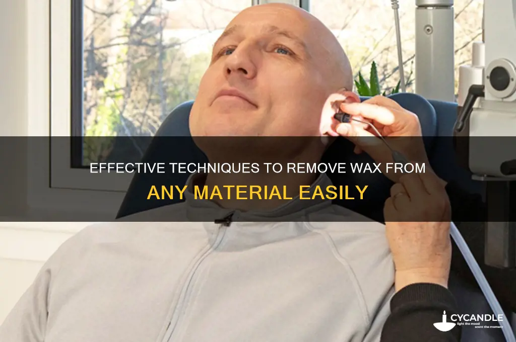 how to remove wax from a material