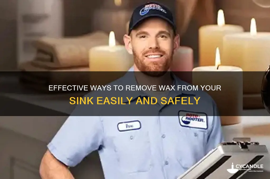 how to remove wax from a sink