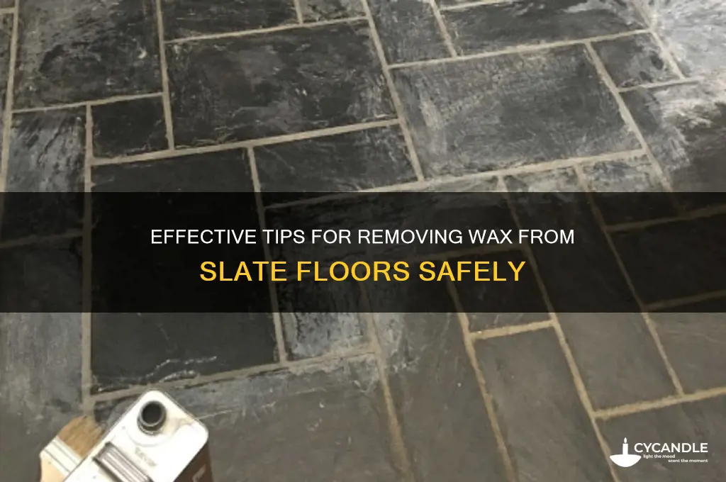 how to remove wax from a slate floor