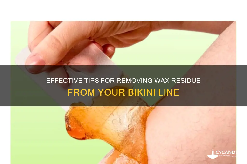 how to remove wax from bikini line