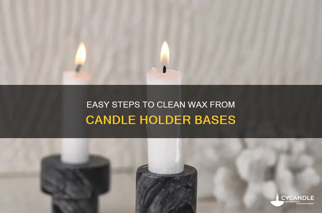 how to remove wax from bottom of candle holder