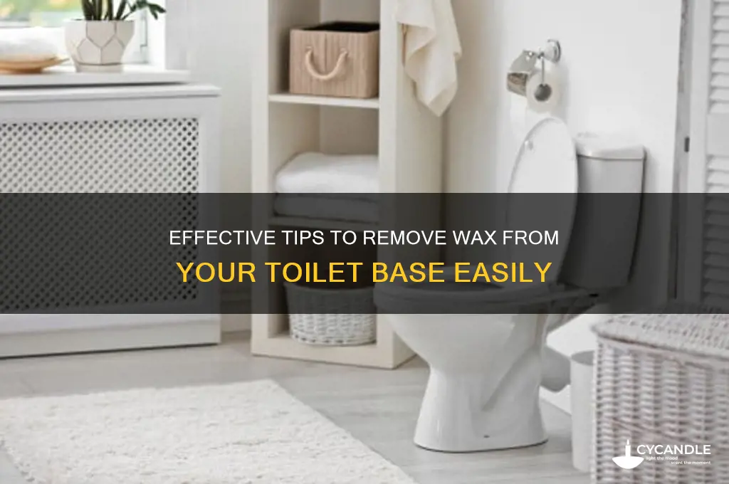how to remove wax from bottom of toilet