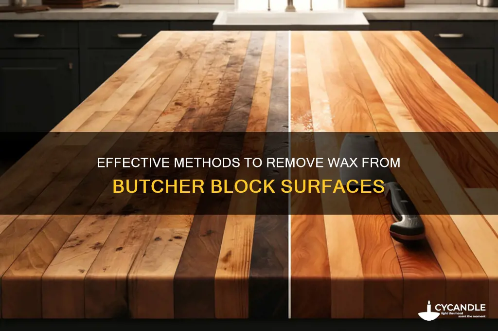 how to remove wax from butcher block