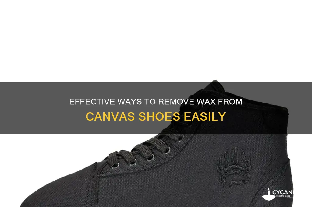 how to remove wax from canvas shoes